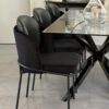 ⁦כיסא פינת אוכל "רומיאו" עור שחור⁩ – תמונה ⁦2⁩