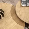 ⁦שולחן קוזי טרוורטין FLOR⁩ – תמונה ⁦2⁩
